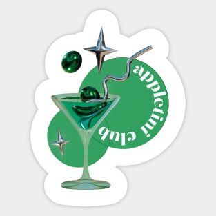 appletini martini cocktail Sticker